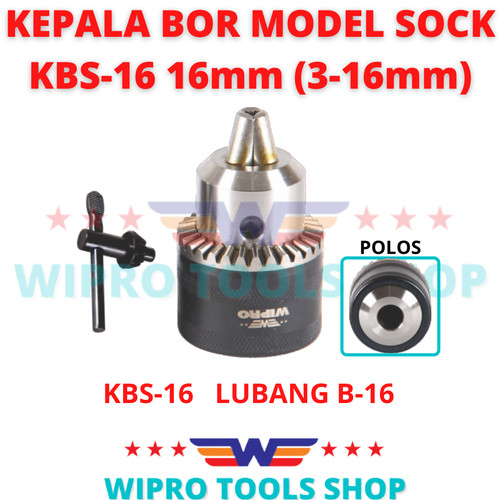 WIPRO Kepala Bor / Drill Chuck Model Sock (B16) 16mm (3-16mm) KBS-16