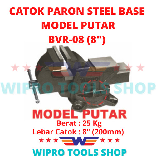 WIPRO Catok / Tanggem / Ragum Duduk / Meja MODEL PUTAR 8" BVR-08