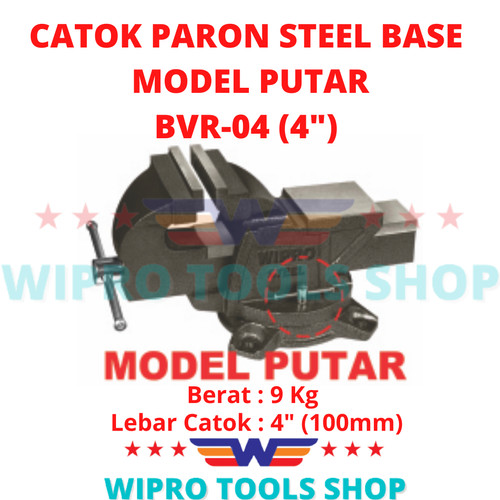 WIPRO Catok / Tanggem / Ragum Duduk / Meja MODEL PUTAR 4" BVR-04