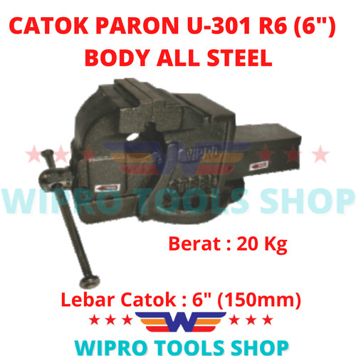 WIPRO Bench Vice / Catok / Tanggem / Ragum Duduk / Meja 6" U-301 R6