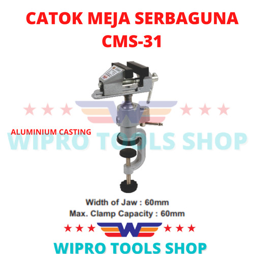 WIPRO Ragum / Vise Clamp / Penjepit / Catok Meja Serbaguna 60mm CMS-31