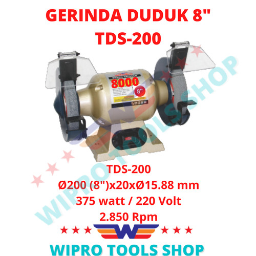 WIPRO Bench Grinder / Gerinda Duduk 8" TDS-200