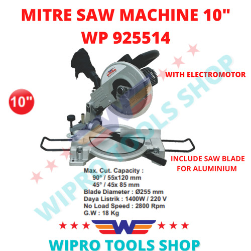 WIPRO Mesin Potong Aluminium / (Mitter) Mitre Saw Machine 10" WP925514