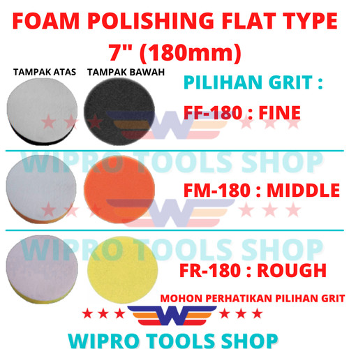 WIPRO Busa Poles Mobil / Foam Pad / Foam Polishing M/ VELCRO 7"