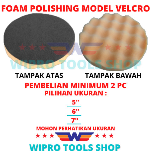 WIPRO Busa Poles Mobil / Foam Pad / Foam Polishing M/ VELCRO 5", 6",7"