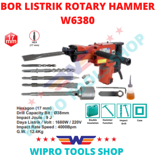 WIPRO Bor Listrik Rotary (Rotary Hammer) W 6380