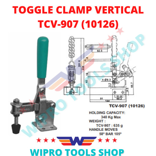 WIPRO Toggle Clamp VERTICAL TCV-907 (10126)