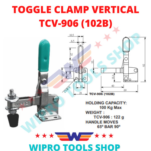 WIPRO Toggle Clamp VERTICAL TCV-906 (102B)