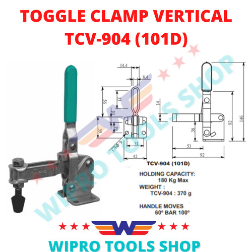 WIPRO Toggle Clamp VERTICAL TCV-904 (101D)