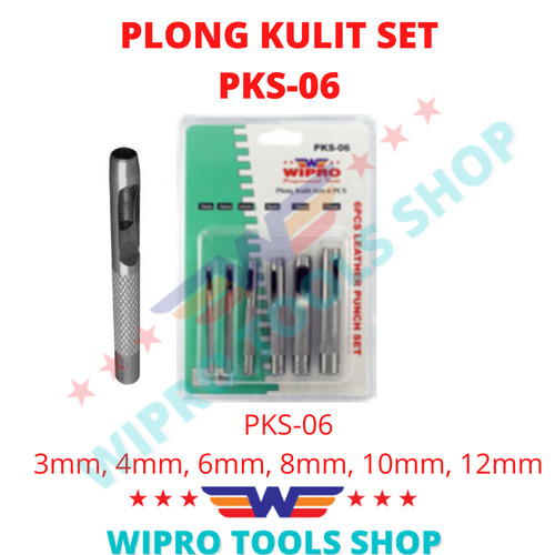 WIPRO Plong Kulit / Punch Hole Set PKS-06 (3,4,6,8,10,12mm)