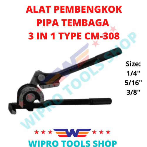 WIPRO Alat Pembengkok Pipa Tembaga 3 in 1 (1/4" , 5/16", 3/8") CM-308