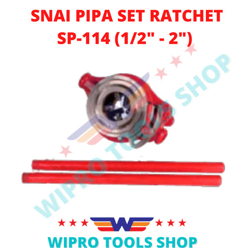 WIPRO Alat Snai Pipa Set Ratchet / Buat Drat Pipa 1/2" - 2" SP-114