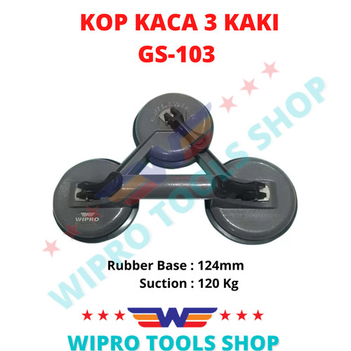 WIPRO Kop Kaca / Suction Cup / Alat Angkat Kaca 3 Cup / 3 Kaki GS-103