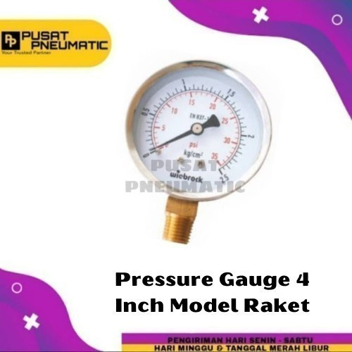 Manometer Pressure Gauge 4 Inch Stainless Steel 400 Bar