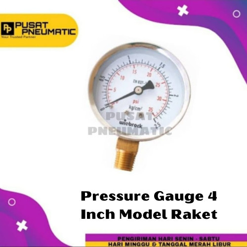 Manometer Pressure Gauge 4 Inch Stainless Steel 2.5 Bar