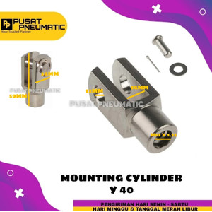 Connector Cylinder/ Mounting Cylinder Y40 (lubang drat M12x1.25)