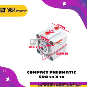 PNEUMATIC COMPACT CYLINDER SD 50X10 / SDA 50 X 10