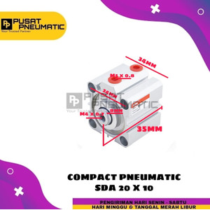 PNEUMATIC COMPACT CYLINDER SD 20X10 / SDA 20 X 10