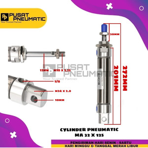 MA 32x125 CYLINDER PNEUMATIC STAINLESS MA 32 X 125