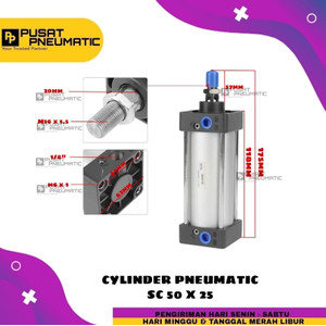 SC 50X25 Pneumatic Standard Cylinder / Cylinder Pneumatic SC 50 x 25