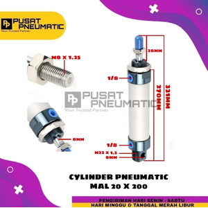 MAL 20x200 CYLINDER PNEUMATIC MAL 20 X 200