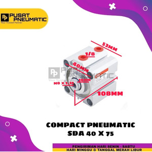 PNEUMATIC COMPACT CYLINDER SD 40X75 / SDA 40 X 75