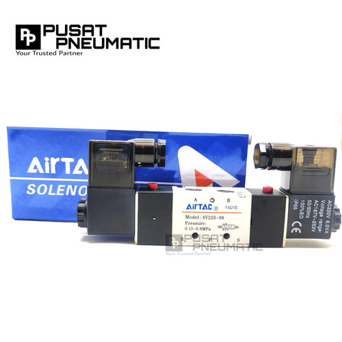 Solenoid Valve 4v220 08 Airtac 110ac / 12dc