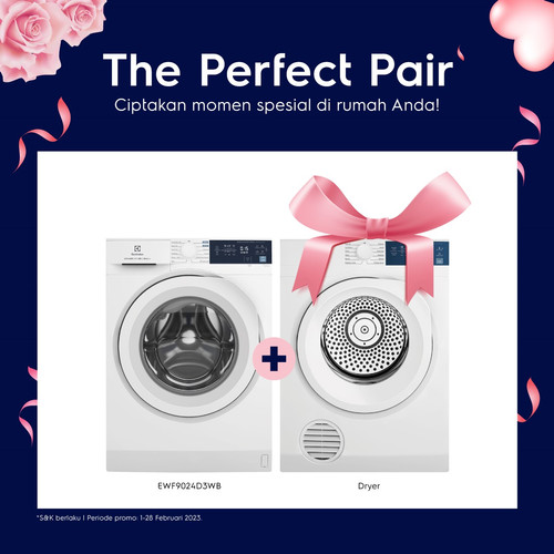 Paket Perfect Pair Frontload EWF9024D3WB + Dryer