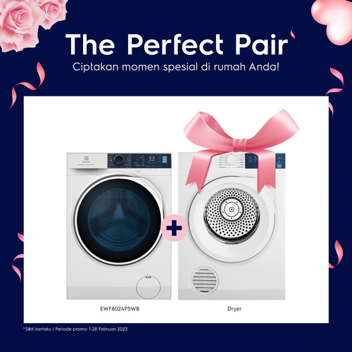 Paket Perfect Pair Frontload EWF8024P5WB + Dryer