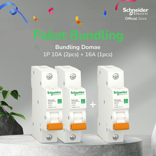 Bundle Schneider Electric MCB DOMAE 10A(2pcs) + MCB DOMAE 16A(1pcs)