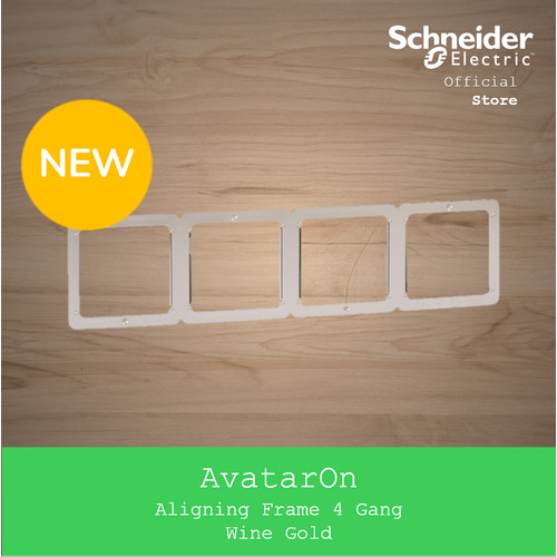 Schneider Electric AvatarOn Aligning Frame 4Gang Gold - E8331_46_WG