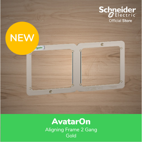 Schneider Electric AvatarOn Aligning Frame 2Gang Gold - E8331_26_WG