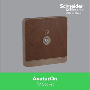 Schneider Electric AvatarOn TV Socket Wood - E8331TV_WD