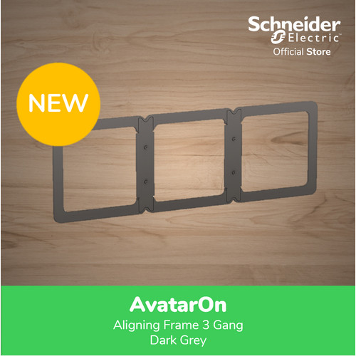 Schneider Electric AvatarOn Aligning Frame 3Gang Grey - E8331_36_DG