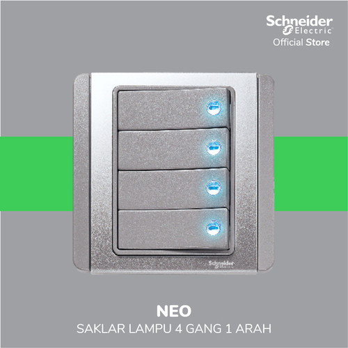 Schneider Electric Neo Saklar Lampu 4 Gang 1 Arah - E3034H1_EBGS_G3