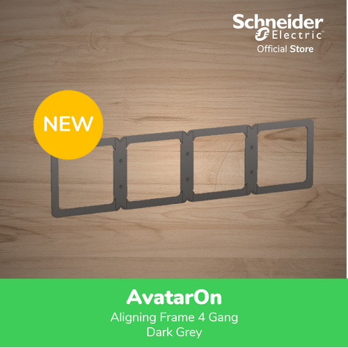 Schneider Electric AvatarOn Aligning Frame 4G Dark Grey - E8331_46_DG