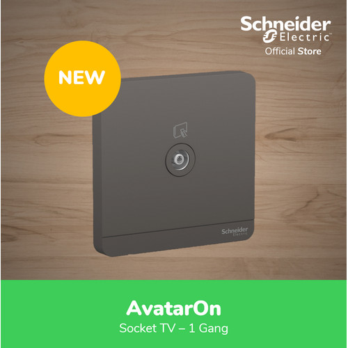 Schneider Electric AvatarOn Dark Grey TV Socket - E8331TV_DG