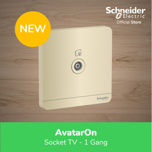 Schneider Electric AvatarOn Gold TV Socket 1 Gang - E8331TV_WG