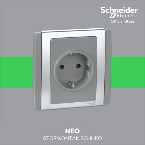 Schneider Electric Neo 1 Gang Stop Kontak Schuko - E3426_16SS_GS_G3