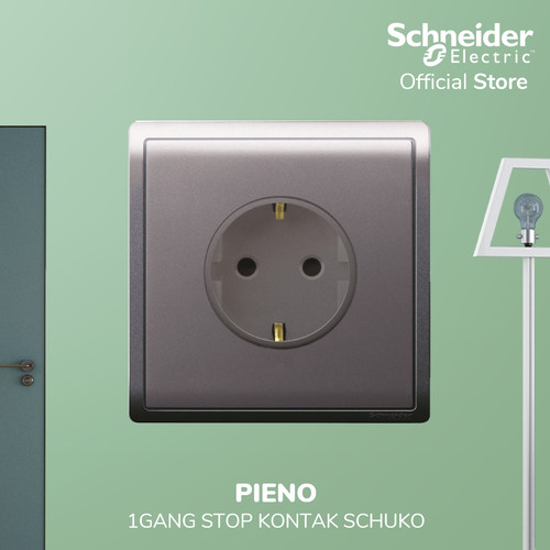 Schneider Electric PIENO 1 Gang Kotak Kontak Schuko - E82426_16S_LS_G3