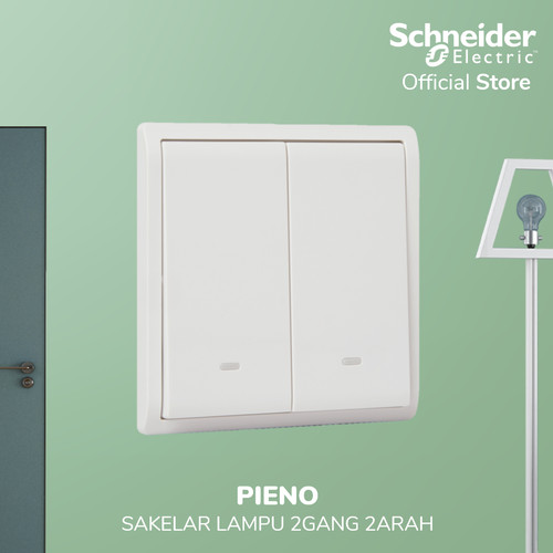 Schneider Electric PIENO Saklar 2 Gang 2 Arah, Putih - E8232L2F_WE_G3