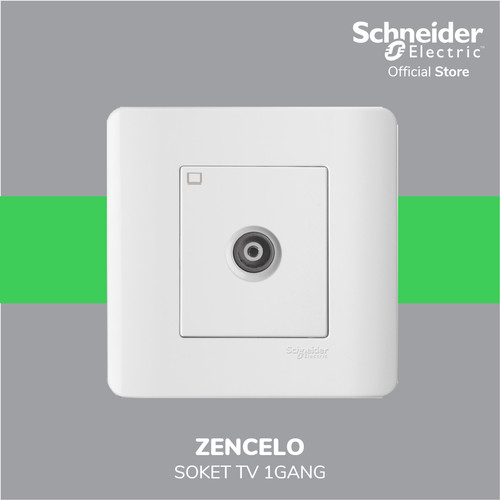 Schneider Electric ZENcelo 1 Gang Soket TV Master, Putih - E8431TVM_WE