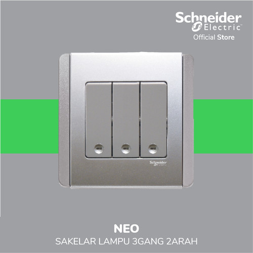 Schneider Electric Neo Saklar Lampu 3 Gang 2 Arah - E3033V2_EBGS_G3