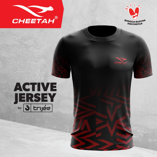 Cheetah Safety Jersey Active by Trijee (Black) - L