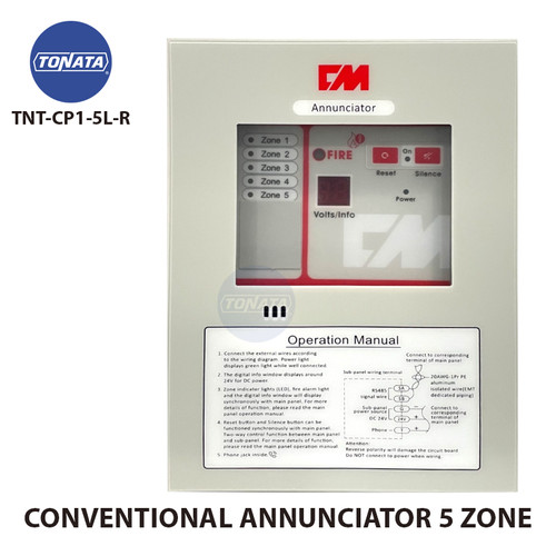 Annunciator Fire Alarm Control Panel 5 Zone Tonata / MCFA Notifier