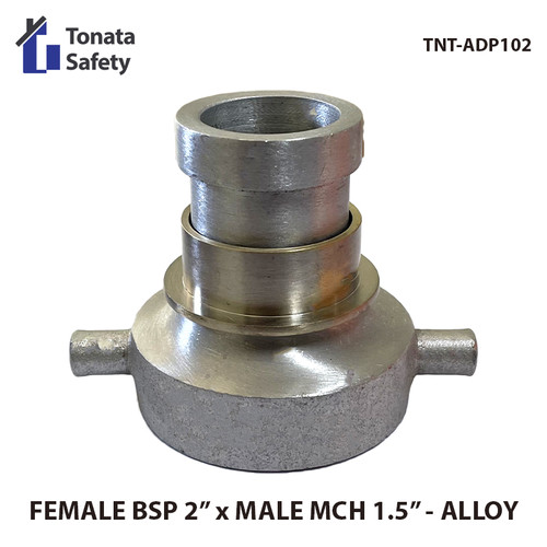 Adaptor Reducer Female BSP 2" x Male Machino 1.5" - Alumunium