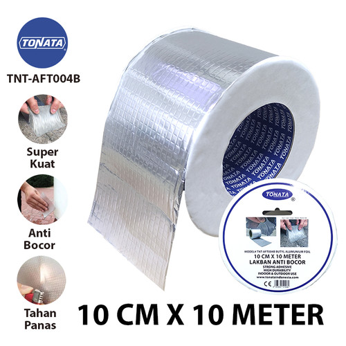 Lakban Anti Bocor Lem Anti Air Alumunium Foil Butyl Tape 10 cm x 10 m