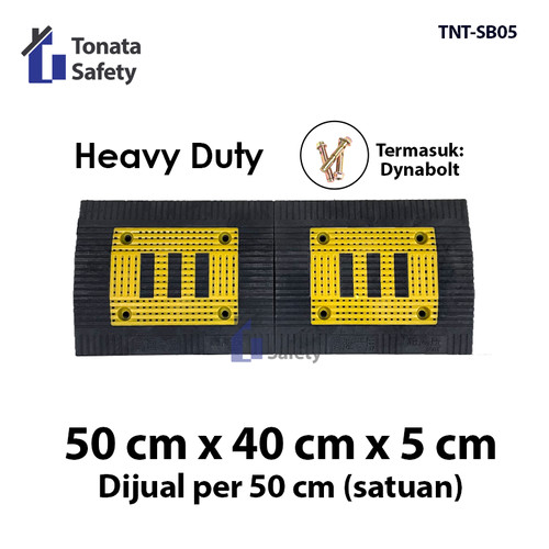 Rubber Speed Bump Heavy Duty / Polisi Tidur 50 x 40 x 5 / Speedbump - Tanpa Dynabolt