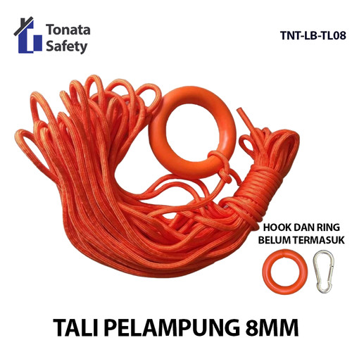 Tali Pelampung 8mm / Floating Ring Buoy / Rescue Rope 8 MM - 10 Meter