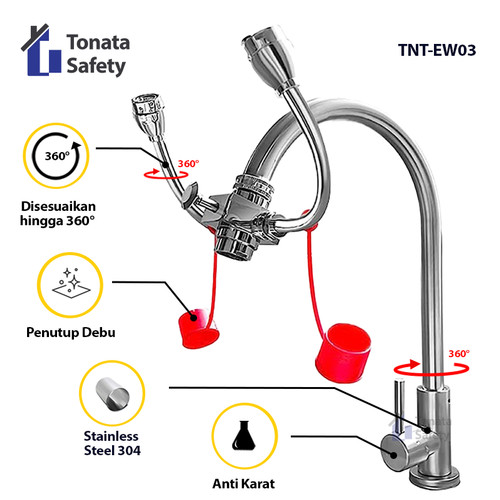 Keran Eye Wash / Eyewash Sink / Faucet Kran Pencuci Mata